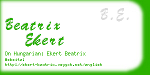 beatrix ekert business card